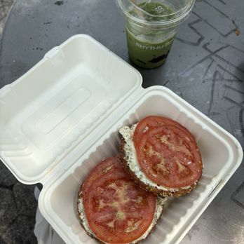 Apollo Bagels - bagel with tomato - Bagels Near Me - New York, New York