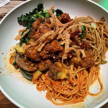 Jade Rabbit - 50/50 (Orange and Szechuan) with chow mein and cold noodles - Chinese Near Me - Santa Monica, California Jade Rabbit - 50/50 (Orange and Szechuan) with chow mein and cold noodles - Chinese Near Me - Santa Monica, California