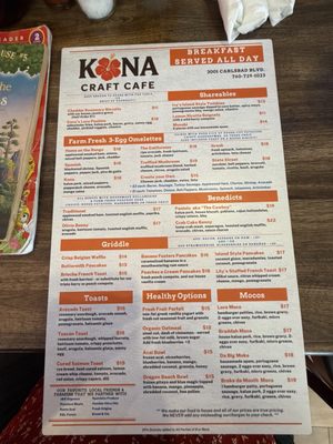 Menu photo 3 Kona Craft Cafe Carlsbad, CA