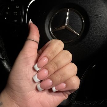 Nail Bar - Mountain View - White French tips - Nail Salons Near Me - Mountain View, California
