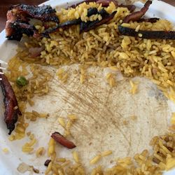 Timing Kitchen Chinese Cuisine - After eating half of the plate ! This was not my markings of the Paper plate ! It was a recycled paper plate disgusting