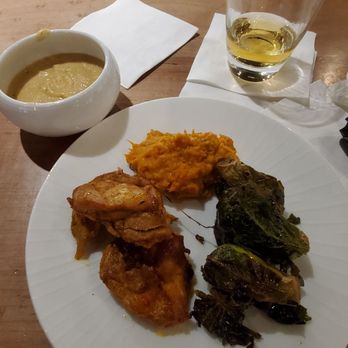 The Centurion Lounge - Honey Lemon chicken, Brussels sprouts, sweet tater, cauliflower soup and Four Roses - Airport Lounges Near Me - Las Vegas, Nevada The Centurion Lounge - Honey Lemon chicken, Brussels sprouts, sweet tater, cauliflower soup and Four Roses - Airport Lounges Near Me - Las Vegas, Nevada