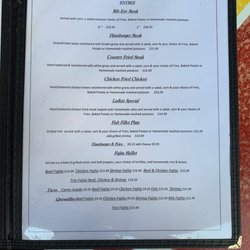 Trailways Corner Grill - Menu