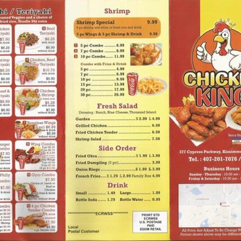 Chicken King - Menu - Chicken Wings Near Me - Kissimmee, Florida Chicken King - Menu - Chicken Wings Near Me - Kissimmee, Florida