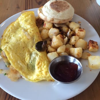 First Watch - Swisshroom omelette ($9.29) with seasoned potatoes & an English muffin - Cafes Near Me - Snellville, Georgia First Watch - Swisshroom omelette ($9.29) with seasoned potatoes & an English muffin - Cafes Near Me - Snellville, Georgia