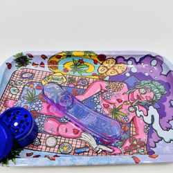 Smokers Center - Grinder tray and grav banana handpipe