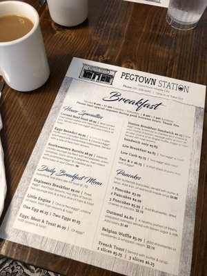 Menu photo 2 Pegtown Station Maple City, MI