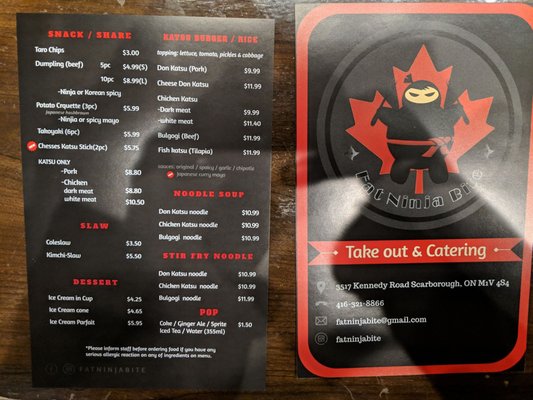 Menu photo 5 Fat Ninja Bite Toronto, ON