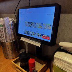 Order at the table, or call your server