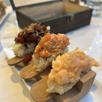 Sora - tuna poke, spicy salmon jalapeño, scallops - Sushi Bars Near Me - Los Angeles, California Sora - tuna poke, spicy salmon jalapeño, scallops - Sushi Bars Near Me - Los Angeles, California