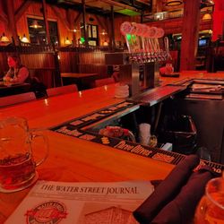 Water Street Brewery Grafton - Waiting on our pizza and wings splurge with a taste of Victory Amber & Mead.