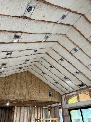 installing insulation for new home - installed batts insulation on this brand new home for our client as well as blowin insulation with netting. installing insulation for new home - installed batts insulation on this brand new home for our client as well as blowin insulation with netting.