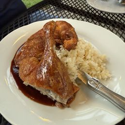 Crispy duck, delicious Asian bbq sauce