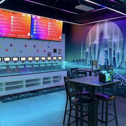 Insert Coin - A little You Pour It beer section! This place has everything