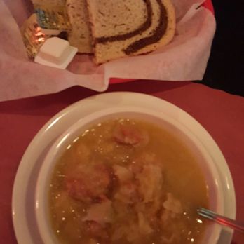 Patti's Pierogis - Cabbage soup w kielbasa homemade rye bread authentic Polish - American Near Me - Fall River, Massachusetts Patti's Pierogis - Cabbage soup w kielbasa homemade rye bread authentic Polish - American Near Me - Fall River, Massachusetts
