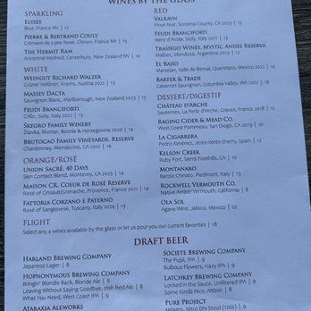 Vinya - Wine menu - Wine Bars Near Me - San Diego, California