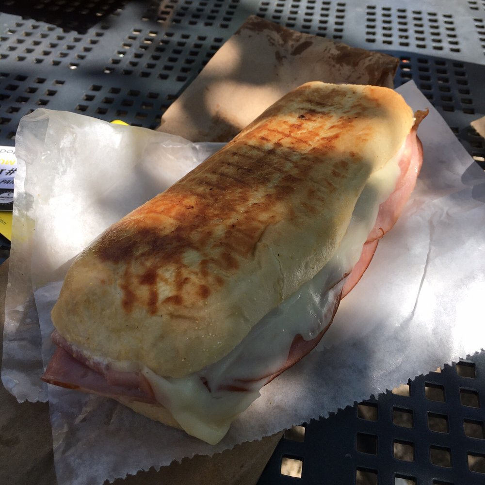Toast - Ham, mozzarella, pesto, and garlic mayo panini. YUM! - Food Trucks Near Me - Madison, Wisconsin Toast - Ham, mozzarella, pesto, and garlic mayo panini. YUM! - Food Trucks Near Me - Madison, Wisconsin
