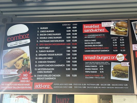 Menu photo 1 Bunz Burger Huntington Beach, CA