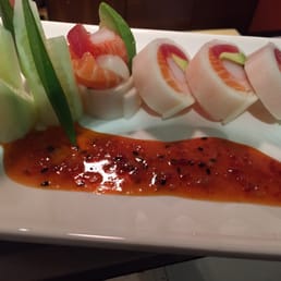 Cactus Roll- Fresh Salmon, Tuna, Crab & Avocado Wrapped in cucumber AMAZING!