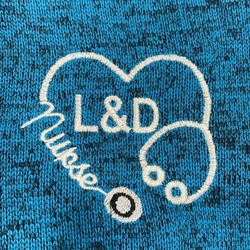 Output of Labour and delivery design on T-shirt.