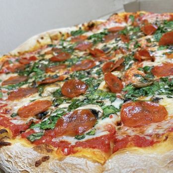 Boston's Pizza Hawaii Kai - Mushroom, spinach, pepperoni - Pizza Near Me - Honolulu, Hawaii Boston's Pizza Hawaii Kai - Mushroom, spinach, pepperoni - Pizza Near Me - Honolulu, Hawaii