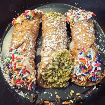 Slice House by Tony Gemignani - Cannolis with sprinkles and pistachios - Pizza Near Me - Franklin, Tennessee Slice House by Tony Gemignani - Cannolis with sprinkles and pistachios - Pizza Near Me - Franklin, Tennessee