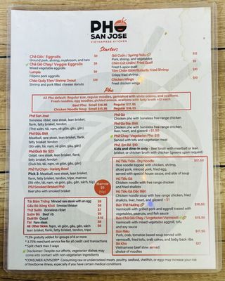 Menu photo 6 Pho San Jose San Jose, CA