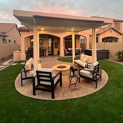 Modern Desert Landscapes - Firepits and pergolas are our specialty as well!