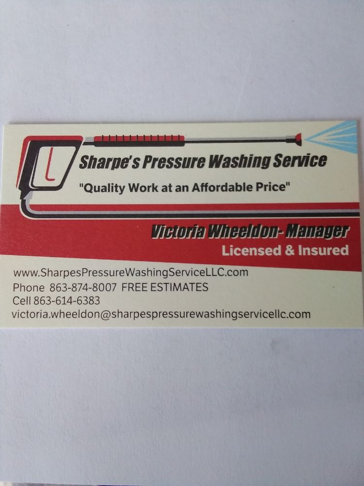 Slide of Sharpe's Pressure Washing Service