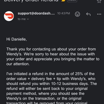 Wendy's - Horrible customer service from Wendy's support who deliver through door dash - Burgers Near Me - Burton, Michigan Wendy's - Horrible customer service from Wendy's support who deliver through door dash - Burgers Near Me - Burton, Michigan