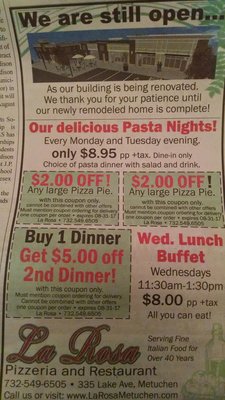 Menu photo 4 La Rosa's Pizza Metuchen, NJ Menu photo 4 La Rosa's Pizza Metuchen, NJ
