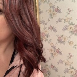 Fulgere Salon & Spa - Indoor lighting doesn't do the color justice but it is a beautiful red/violet!