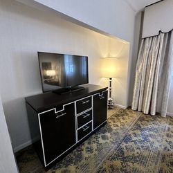 TV and dresser area