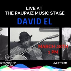 Paupaiz Coffee & Music Stage - David El performing live at the Paupaiz Music Stage in Napa on March 28th