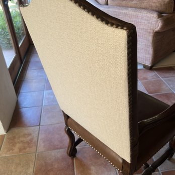 Rodriguez Upholstery - Back neatly done with brads reattached perfectly - Furniture Reupholstery Near Me - Indio, California