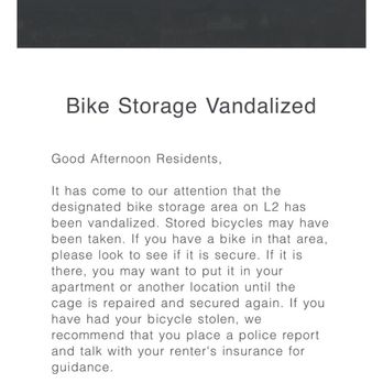 Optima Sonoran Village - Management notification bikes are being stolen again - Apartments Near Me - Scottsdale, Arizona Optima Sonoran Village - Management notification bikes are being stolen again - Apartments Near Me - Scottsdale, Arizona