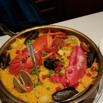 Segovia Restaurant - Paella Valenciana with Lobster - Spanish Near Me - Moonachie, New Jersey Segovia Restaurant - Paella Valenciana with Lobster - Spanish Near Me - Moonachie, New Jersey