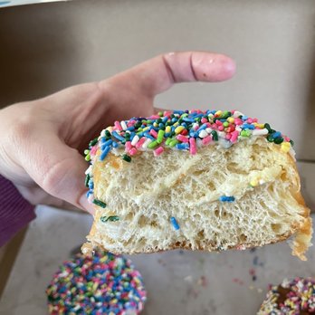 Mary Lou Donuts - White sprinkle dry and like no icing - Donuts Near Me - Lafayette, Indiana Mary Lou Donuts - White sprinkle dry and like no icing - Donuts Near Me - Lafayette, Indiana