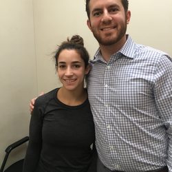Adam Miller, DC - Norwood Chiropractor - Dr. Adam Z. Miller with Gymnast and 3x Olympic Gold Medalist Aly Raisman