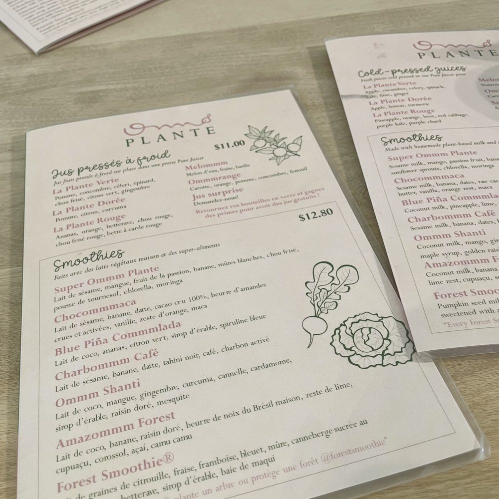 Om Plante - Part of the menu / April 2024 - Vegan Near Me - Magog, Quebec Om Plante - Part of the menu / April 2024 - Vegan Near Me - Magog, Quebec