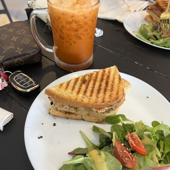 KrungThep Tea Time - Gra-Prow Chicken Sandwich, thai tea - Tea Rooms Near Me - Winter Park, Florida
