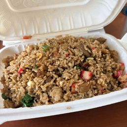 Fried rice with chicken and mushroom Fried rice with chicken and mushroom