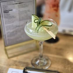 Spoon & Spindle - Elderflower and Cucumber martini