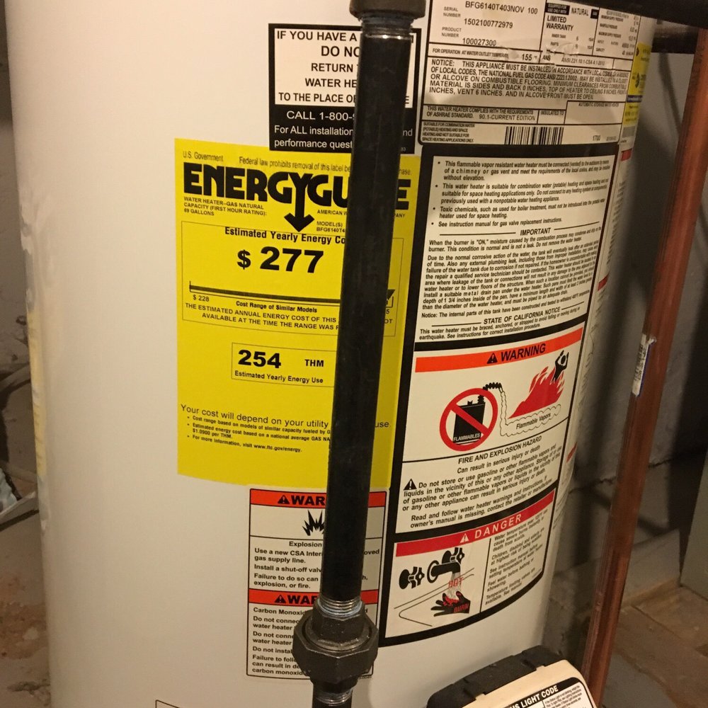 Precision Today - 14 year old GE water heater was actually more efficient than the new American water heater installed. This is the new one. - Plumbing Near Me - Carol Stream, Illinois