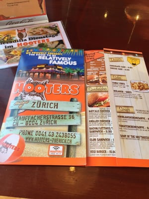 Menu photo 1 Hooters Zürich, ZH Menu photo 1 Hooters Zürich, ZH