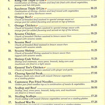 Chuong Garden Resturant - menu - Chinese Near Me - Independence, Iowa Chuong Garden Resturant - menu - Chinese Near Me - Independence, Iowa