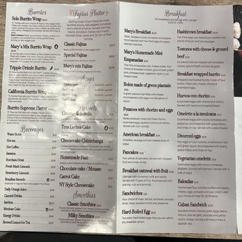 Mary's Flavory Cuisine - Menu - Mexican Near Me - Medford, New Jersey