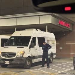 Life Fleet - Driver on his phone with medical gloves on