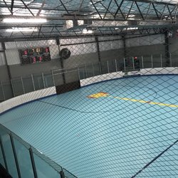 Tucson Indoor Sports Center - View looking over the railing upstairs.