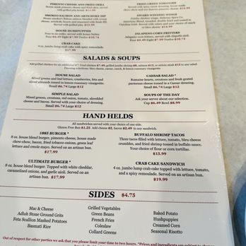 1885 Grill - Kennesaw - Menu - Steakhouses Near Me - Kennesaw, Georgia 1885 Grill - Kennesaw - Menu - Steakhouses Near Me - Kennesaw, Georgia